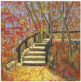 Judy Copeland, Steps to the Garden, Gallery-wrapped acrylic on canvas