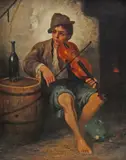 J.L. Ronay, The Violinist, oil on canvas