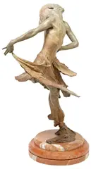 Richard MacDonald, Red Dress, Patinated bronze sculpture