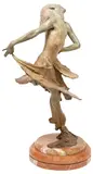 Richard MacDonald, Red Dress, Patinated bronze sculpture