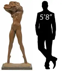 Charles Umlauf, Fonderia/ Luigi Tommasi/ Pietrasanta, Life-sized patinated bronze sculpture