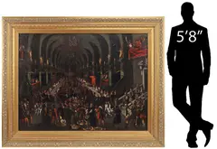 Italian School, The Feast of Belshazzar, Italian School oil on canvas