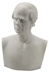Benjamin Paul Akers, Bust of a Man, Carved marble sculpture
