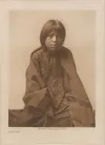 Edward S. Curtis, A Taos Girl, sepia-toned photogravure print on paper