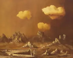 Thomas L. Lewis, Taos Landscape, oil on canvas