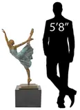 Villarreal, The Ballerina, Large patinated bronze sculpture