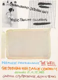 Robert Rauschenberg, Premiere Performance: The Well, The Deborah Hay Dance Company, poster on paper