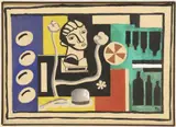 Fernand Léger, Nature Morte au Buste (Still Life with Bust), lithograph and stencil in colors on paper