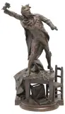 Albert-Ernest De Carrier-Belleuse, Camille Desmoulins Au Palais Royal, French patinated bronze figural sculpture
