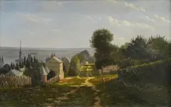 Angel Richter, Going Into the City, oil on canvas