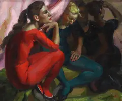 Juan Mingorance, Dancers, oil on canvas
