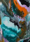 Petronella Greer, Fault Lines in Color, Gallery-wrapped acrylic on canvas