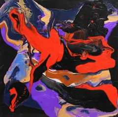 Where Silence Bleeds/ Blindsided by Petronella Greer, Gallery-wrapped acrylic on canvas, sold Feb 2026