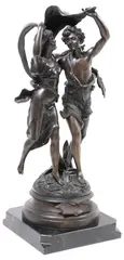 Émile Bruchon, L'Amour, Patinated bronze sculpture