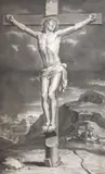 Gérard Edelinck, Christ on the Cross, multi-plate engraving on paper