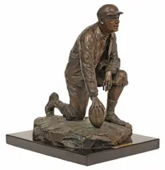 Glenna Goodacre, Coach Earl 'Red' Blaik, Patinated bronze maquette sculpture