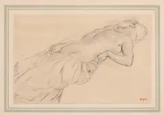 Edgar Degas, Femme nue couchee (Reclining Nude Woman), lithograph on laid paper