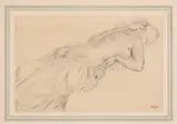 Edgar Degas, Femme nue couchee (Reclining Nude Woman), lithograph on laid paper