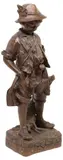 Auguste Moreau, Young Hunter, Patinated bronze figural sculpture