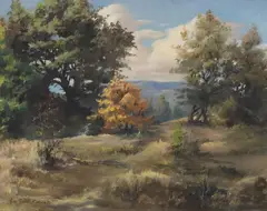 Joe Radar Roberts, Hill Country Landscape, oil on canvas