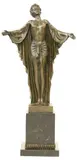 Ferdinand Preiss, Spring Awakening, Art Deco style patinated bronze figural sculpture