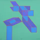 Achille Perilli, Magic, silkscreen print in colors on paper