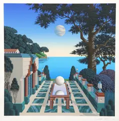 Jim Buckels, Jupiter and Callisto [sic], limited edition silkscreen print in colors on paper