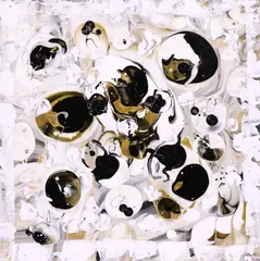 Black/White Dynamics by Petronella Greer, Gallery-wrapped acrylic on canvas, sold Jan 2026