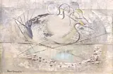 David Brownlow, Duck #100, oil on Masonite