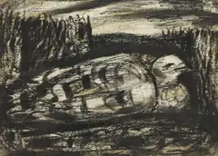 Everett Spruce, Dove, lithographic crayon drawing on paper