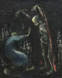Daniel Stookey Lutz, Death Don't Lay Your Cold Hands on Me, oil on canvas