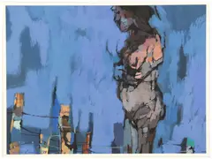 Luis Eades, Abstract Figure Study, casein painting on paper