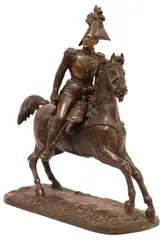 Charles Leblanc, Russian Emperor Nicholas I on Horseback, Patinated bronze equestrian sculpture