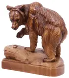 Beat Stahli, Standing Bear, Black Forest carved wood figural sculpture