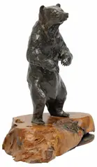 Gary N. Herbert, Standing Bear, Patinated bronze sculpture