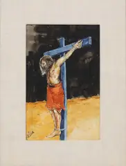 Study for Los Hermanos by Paul Pletka, watercolor painting on paper, sold Nov 2025