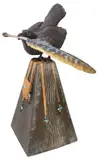 Peter Berryman, Raven Totem, Southwest cast composite wildlife sculpture