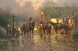 G. Harvey, Cowboy Gathering, limited-edition giclee print on canvas