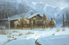 G. Harvey, Line Shack Cowhands, limited-edition giclee print on canvas