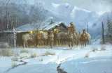 G. Harvey, Line Shack Cowhands, limited-edition giclee print on canvas