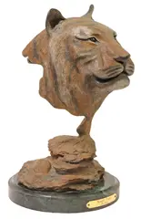 Lee Clark, Bengal Tiger, Cold-painted bronze wildlife sculpture
