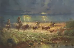 G. Harvey, Rawhide & Thunder, limited-edition giclee print on canvas