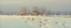 G. Harvey, Panhandle Snow, oil on canvas