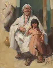 Vladan Stiha, Taos, oil on canvas