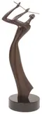 D.E. McDermott, Female Flute Player, Patinated bronze sculpture