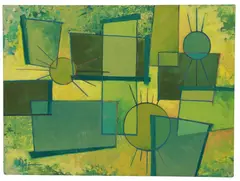 James D. Finn, Geometric Composition, Gallery-mounted acrylic painting on canvas-wrapped panel