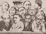 Charles Bragg, The Jury, etching on paper
