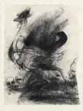 James Drake, The Naked Chicken, charcoal and gouache drawing on Japanese paper