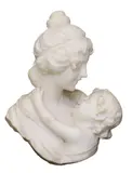 Ferdinando Vicchi, Mother and Child, Carved alabaster sculpture