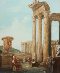 Paolo Panini, Architectural Capriccio with Roman Ruins, oil on canvas